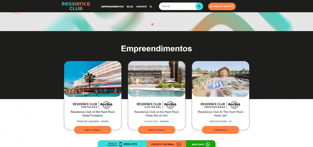 O site da Residence Club é da PIX